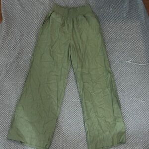 Green Linen Pants